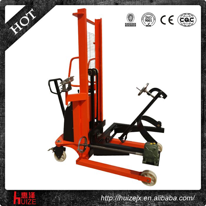 半電動(dòng)稱重油桶車（夾鐵桶，手搖翻轉(zhuǎn)倒料）2